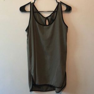 Olive Geeen top with black detail